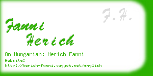 fanni herich business card